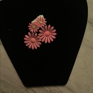 Pink Floral Earrings